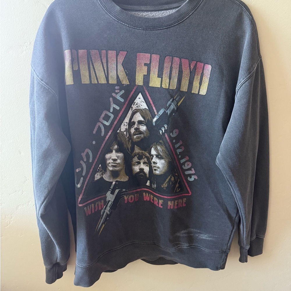 Goodie Two Sleeves Pink Floyd Gray Sweatshirt